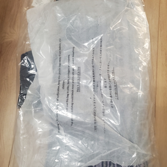 Coach Blue and Gray Striped Turtleneck Sweater - Picture 3 of 3